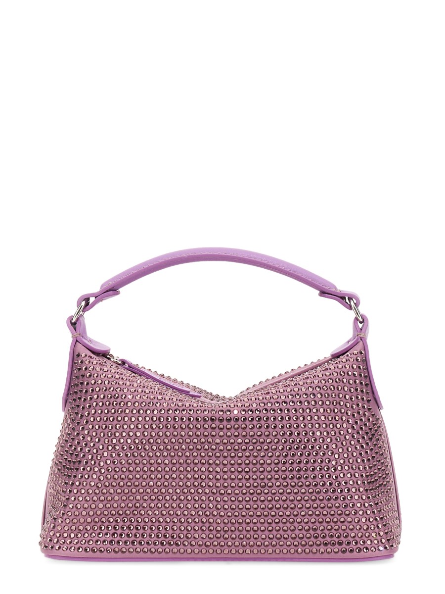 LEONIE HANNE X LIU JO - BORSA HOBO IN PELLE CON STRASS