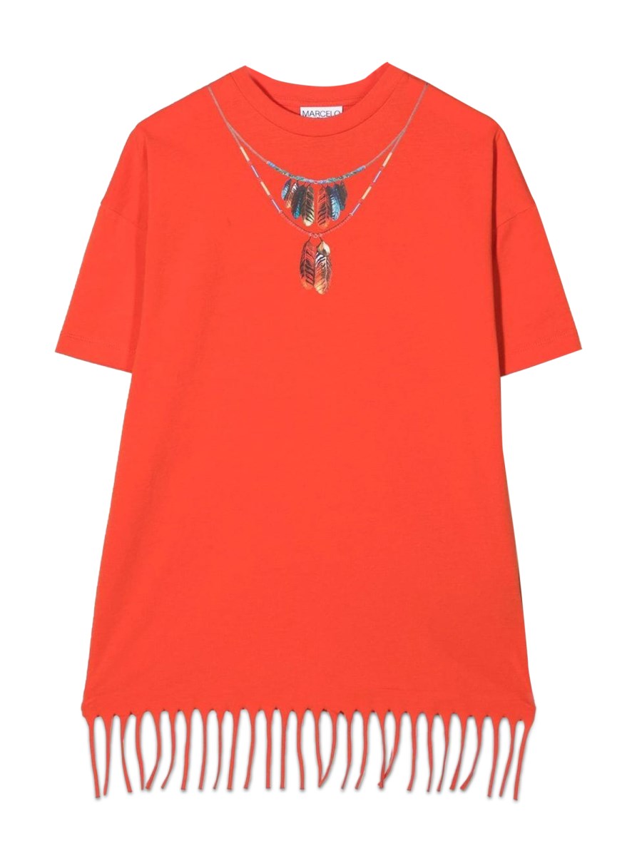 FEATHERS NECKLACE FRINGE DRES