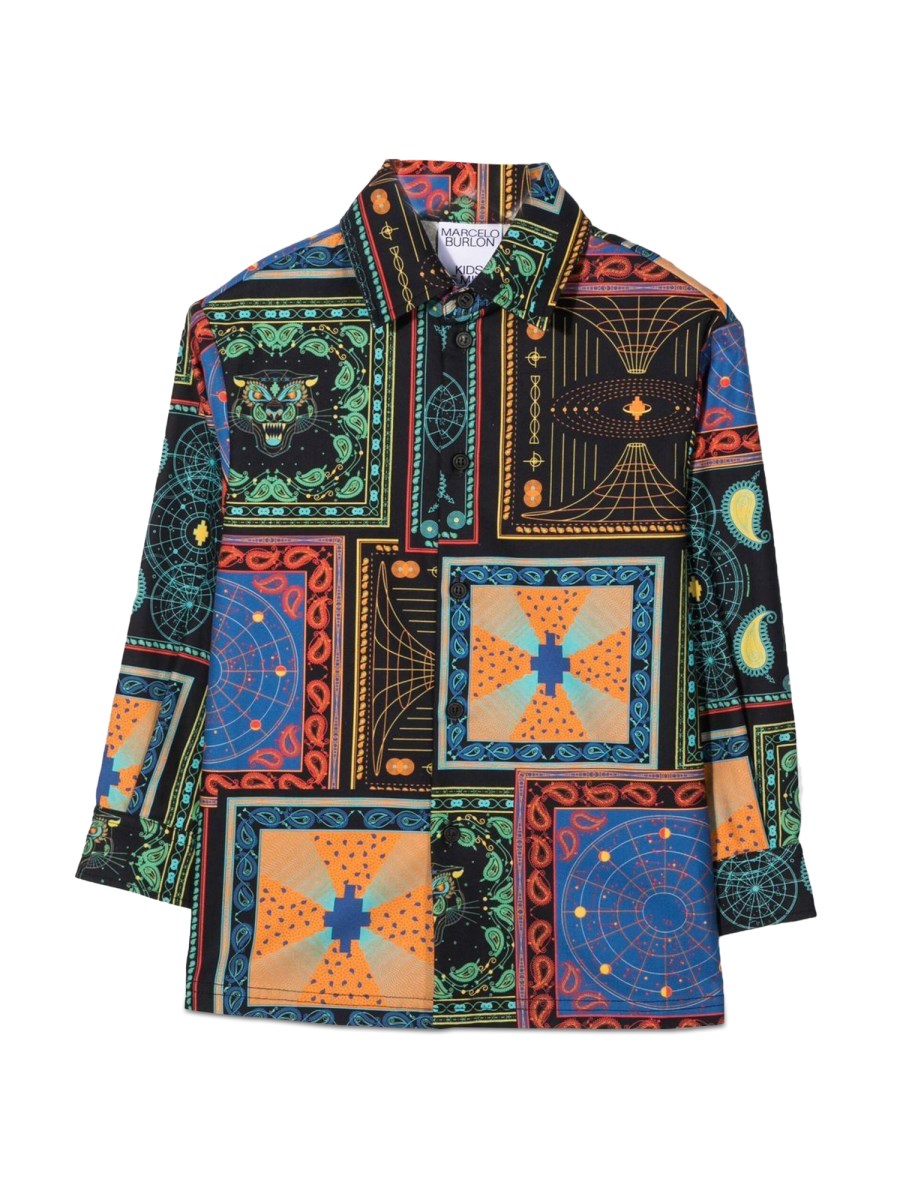 MARCELO BURLON COUNTY OF MILAN BANDANA AOP SHIRT