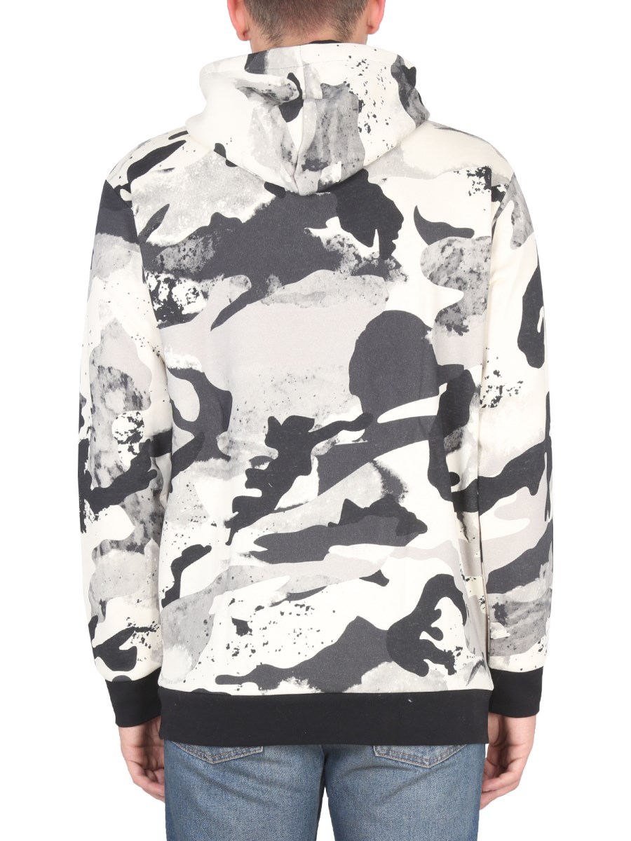 Adidas white shop camo hoodie