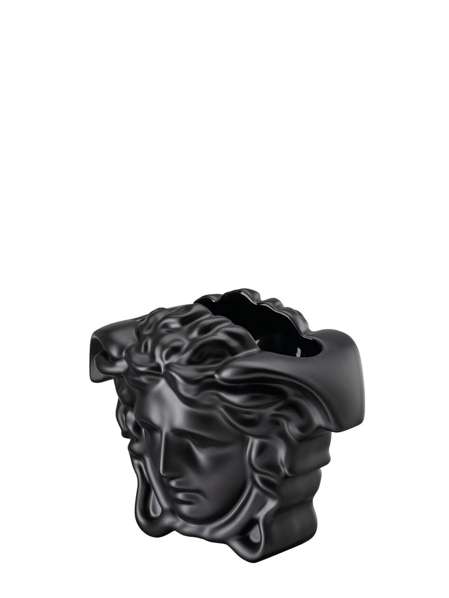 ROSENTHAL MEETS VERSACE VASO 15 CM IN PORCELLANA MEDUSA GRANDE BLACK