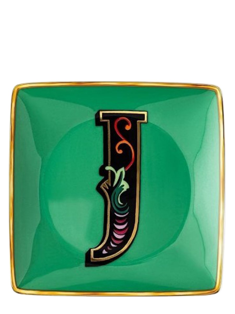 ROSENTHAL MEETS VERSACE COPPETTA QUADRA PIANA 12 CM VERSACE ALPHABET J