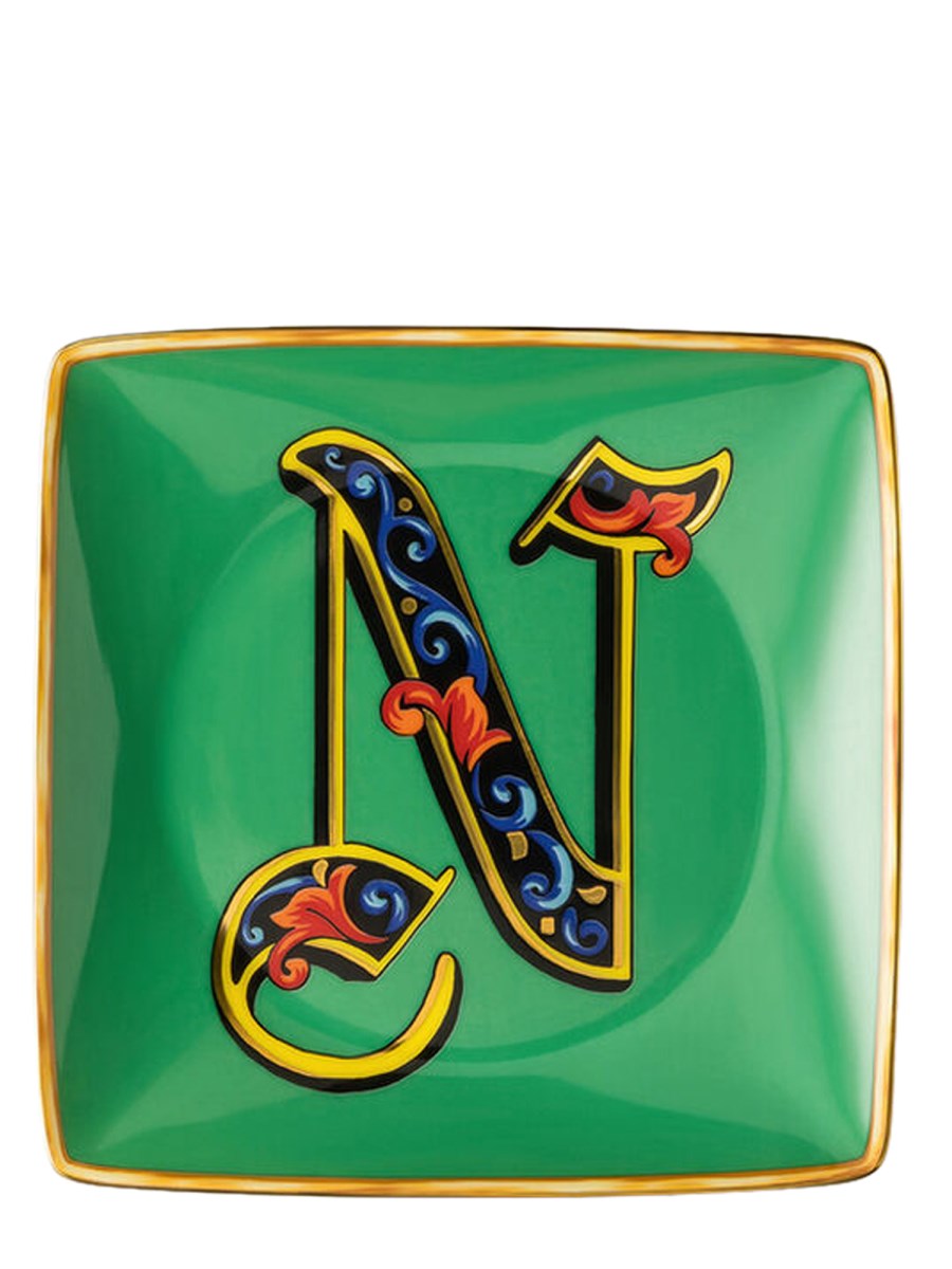 ROSENTHAL MEETS VERSACE COPPETTA QUADRA PIANA 12 CM VERSACE ALPHABET N