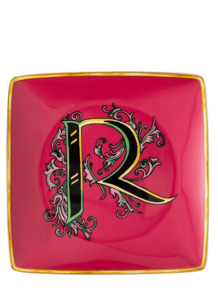 ROSENTHAL MEETS VERSACE COPPETTA QUADRA PIANA 12 CM VIRTUS ALPHABET R