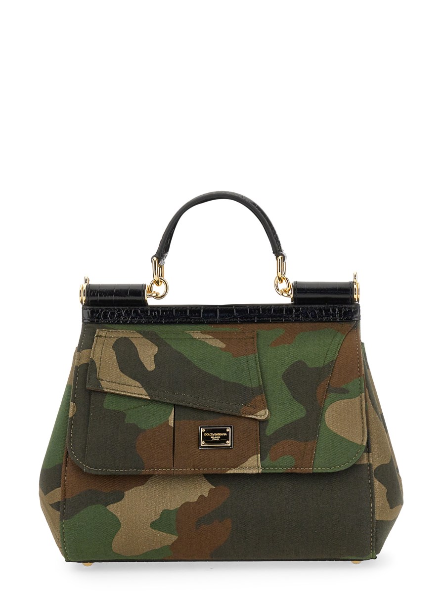 DOLCE & GABBANA - SICILY MEDIUM BAG IN PATCHWORK CAMOUFLAGE - Eleonora  Bonucci