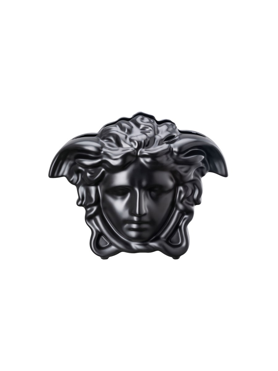 ROSENTHAL MEETS VERSACE VASO 15 CM IN PORCELLANA MEDUSA GRANDE BLACK