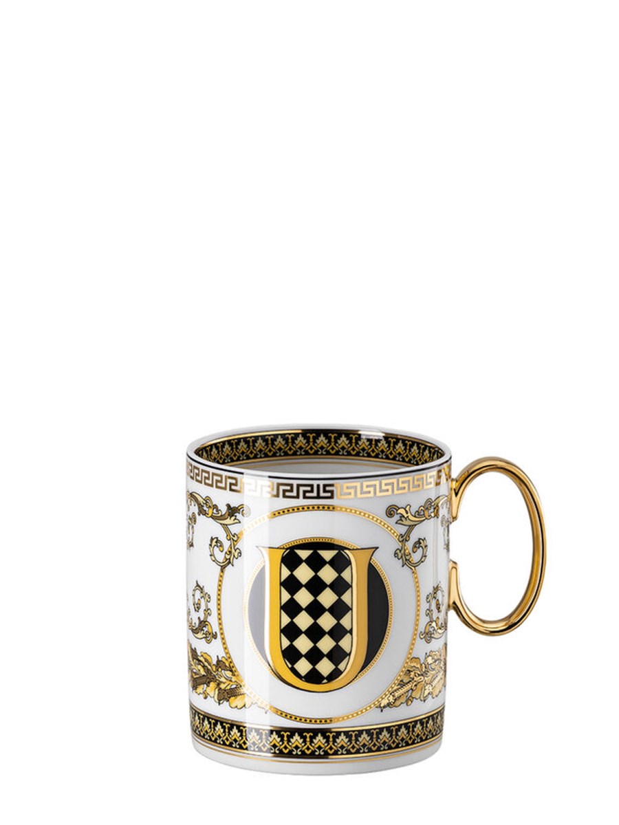 ROSENTHAL MEETS VERSACE MUG IN PORCELLANA VIRTUS ALPHABET