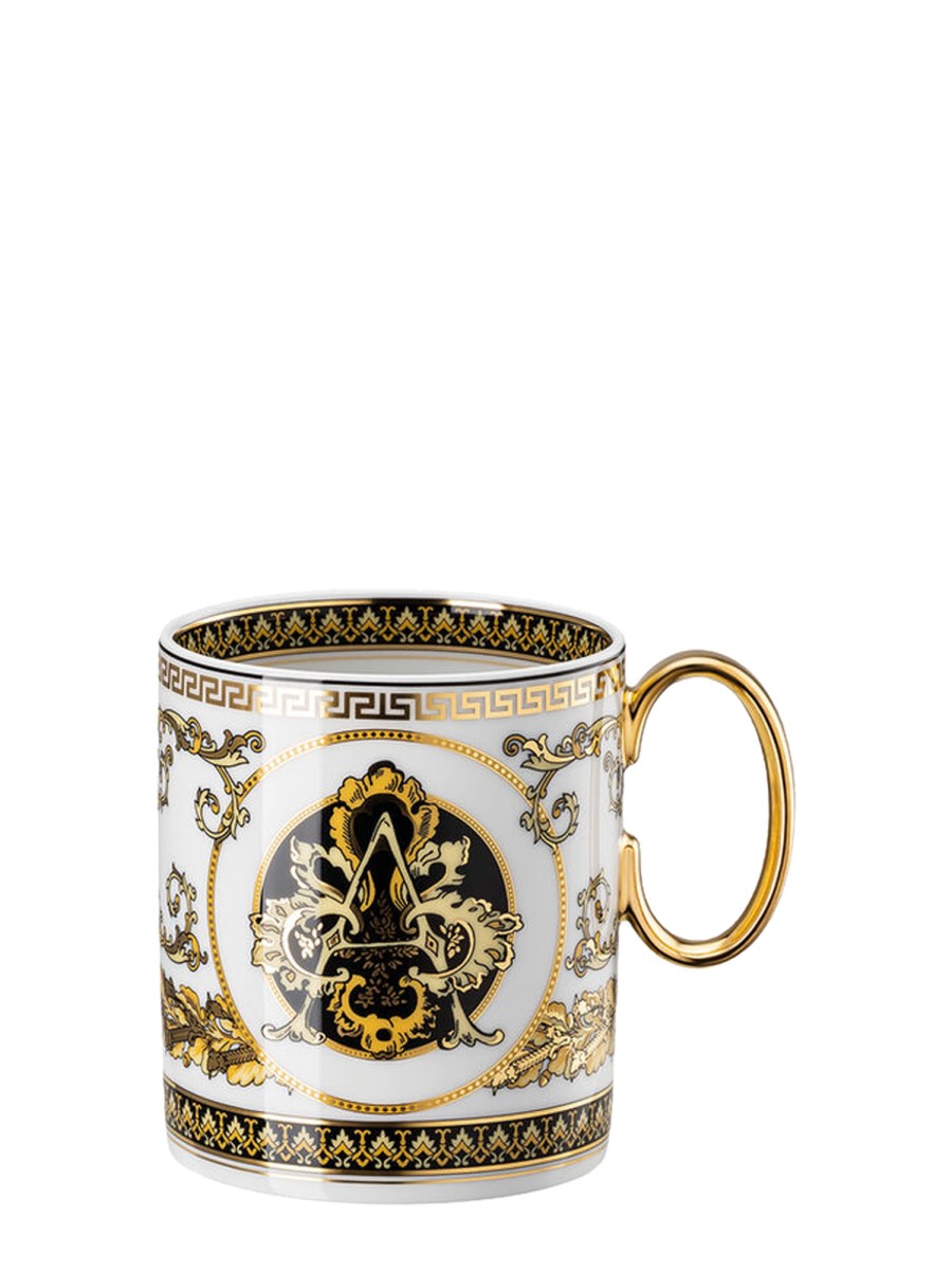 ROSENTHAL MEETS VERSACE MUG IN PORCELLANA VIRTUS ALPHABET A