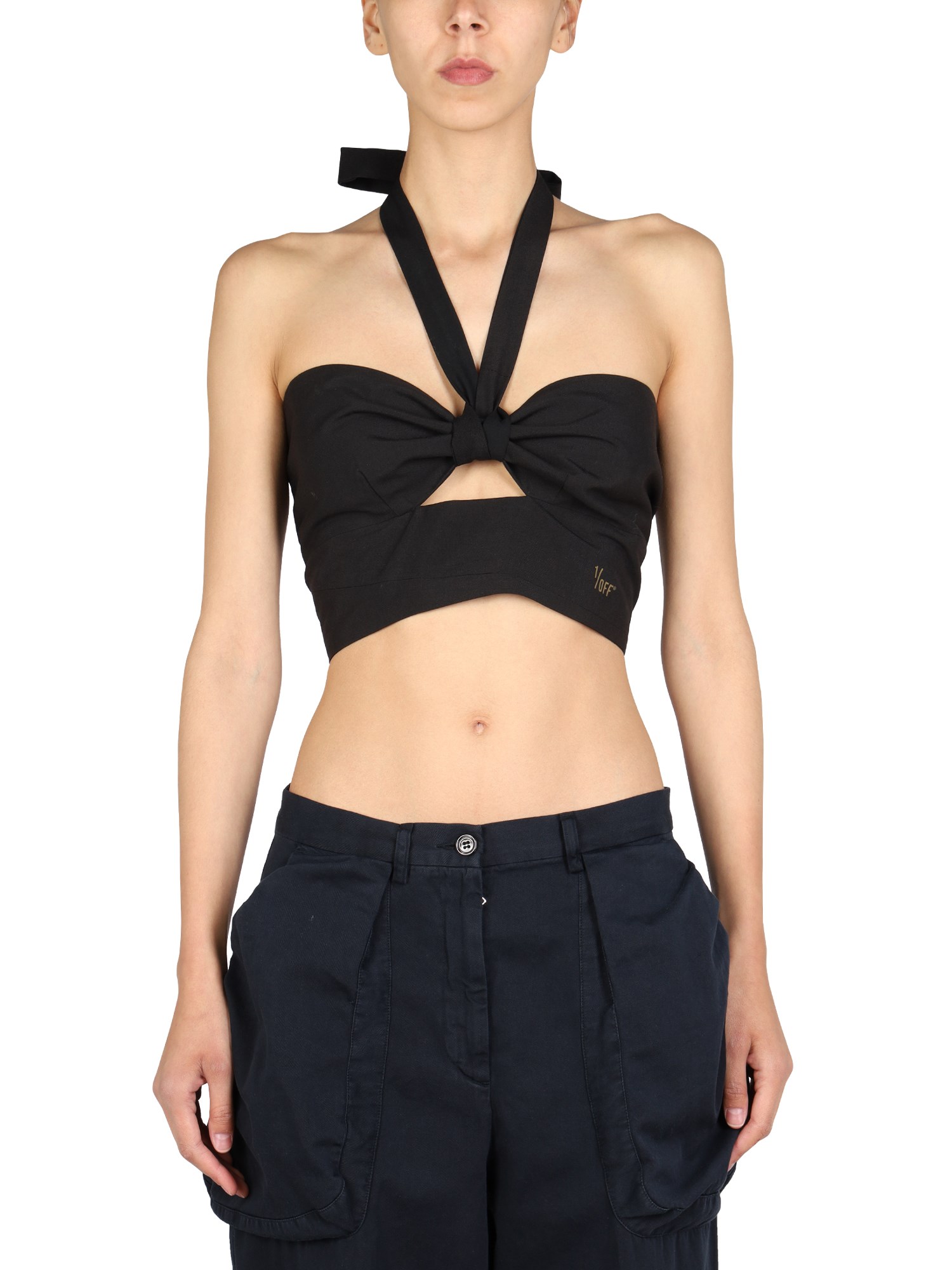 Shop 1/off Top With Crossed Straps In Black