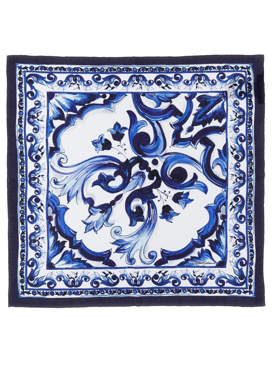 Dolce & gabbana silk hot sale scarf