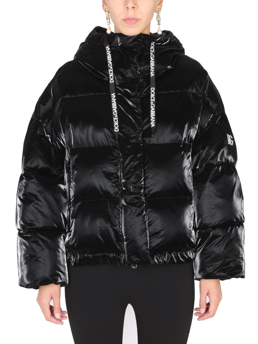 DOLCE GABBANA COATED NYLON HOODED DOWN JACKET Eleonora Bonucci