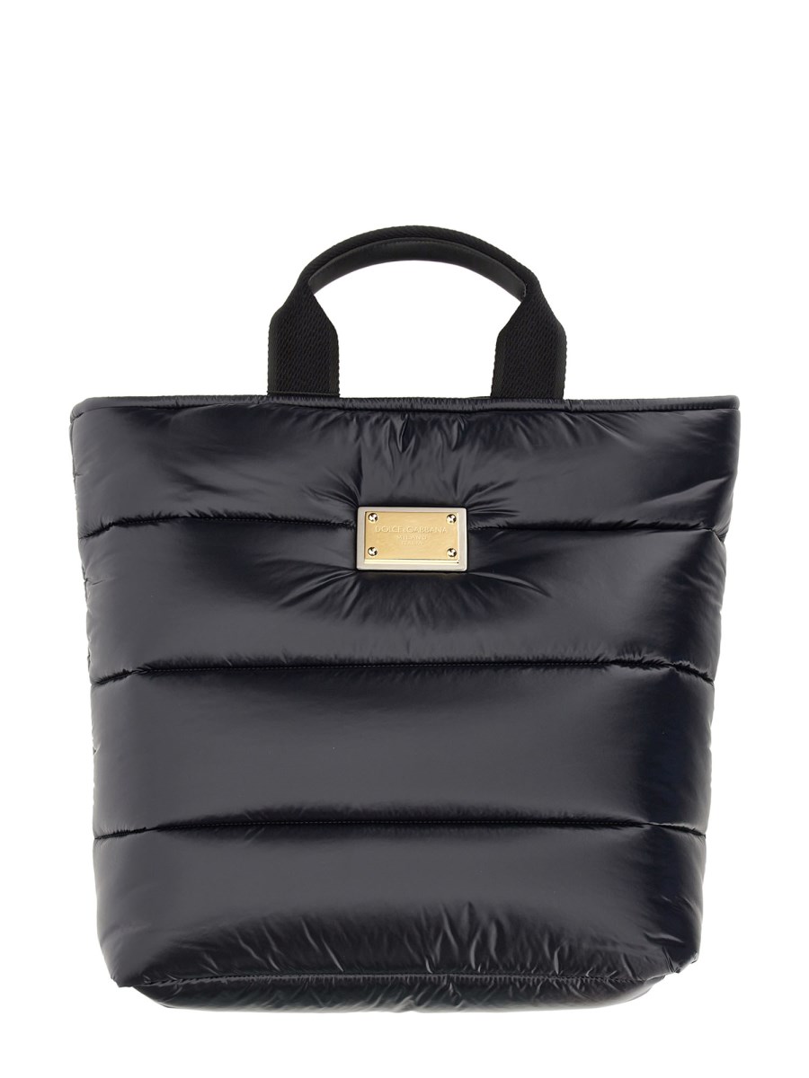 DOLCE & GABBANA - PADDED NYLON SHOPPING BAG - Eleonora Bonucci