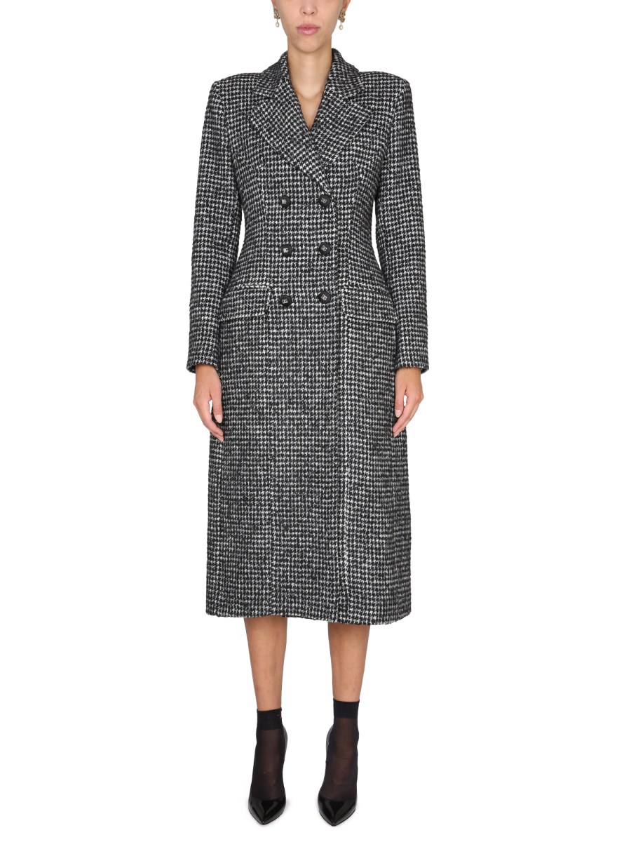 DOLCE & GABBANA - HOUNDSTOOTH PATTERN COAT - Eleonora Bonucci