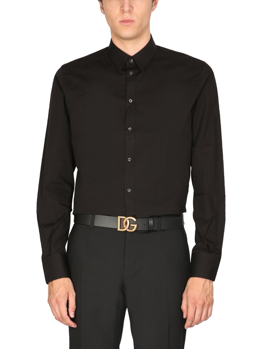 DOLCE GABBANA CAMICIA GOLD FIT IN COTONE Eleonora Bonucci