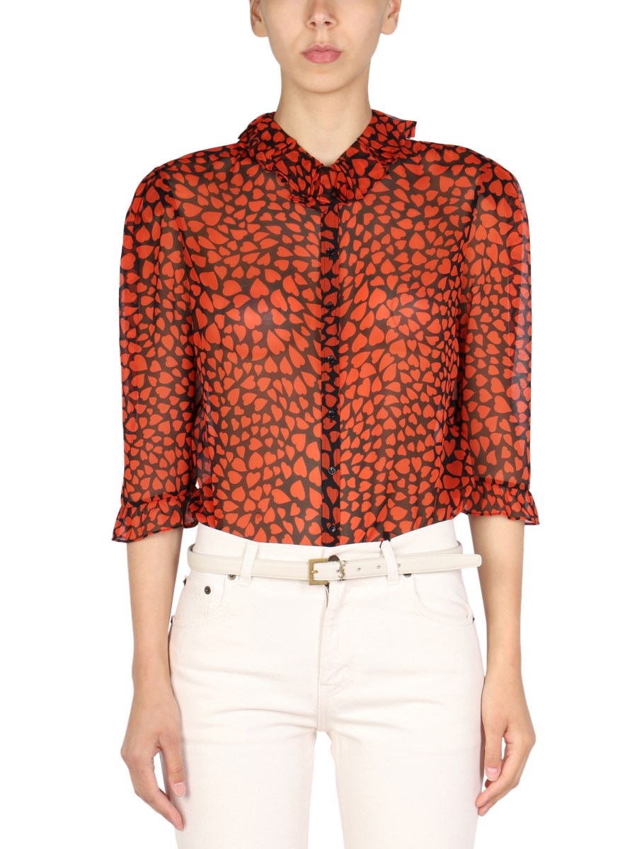 SAINT LAURENT BLUSA CON RUCHE