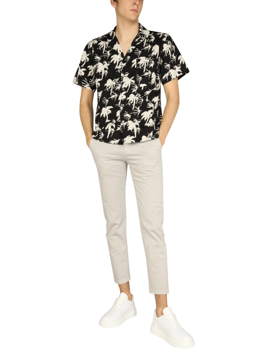 CAMICIA HAWAIANA CON STAMPA LOGO