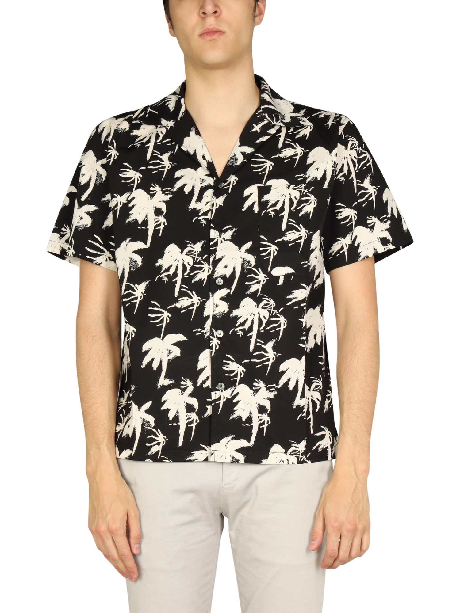department five hawaiian logo print shirt