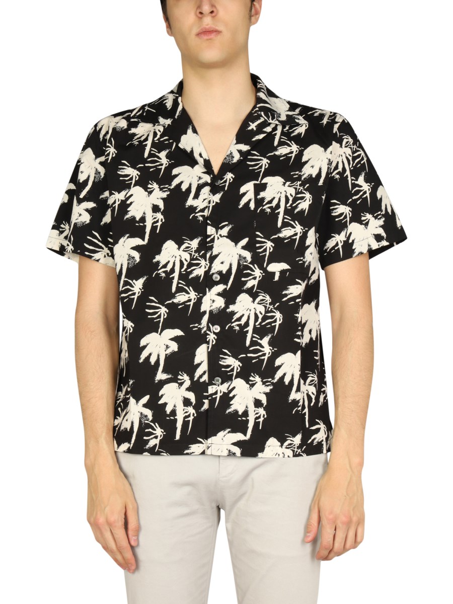 CAMICIA HAWAIANA CON STAMPA LOGO