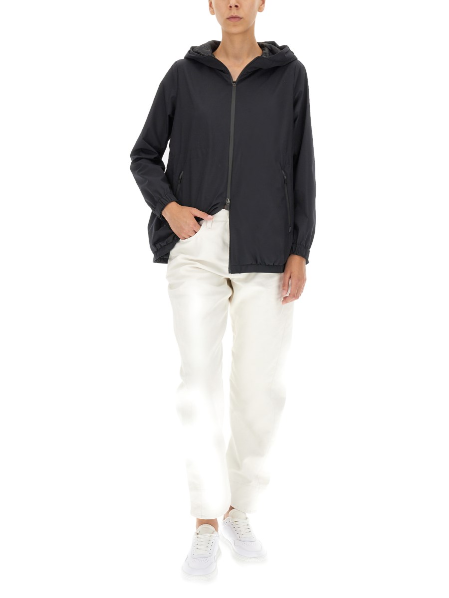 HERNO - NYLON LOGO WINDBREAKER - Eleonora Bonucci