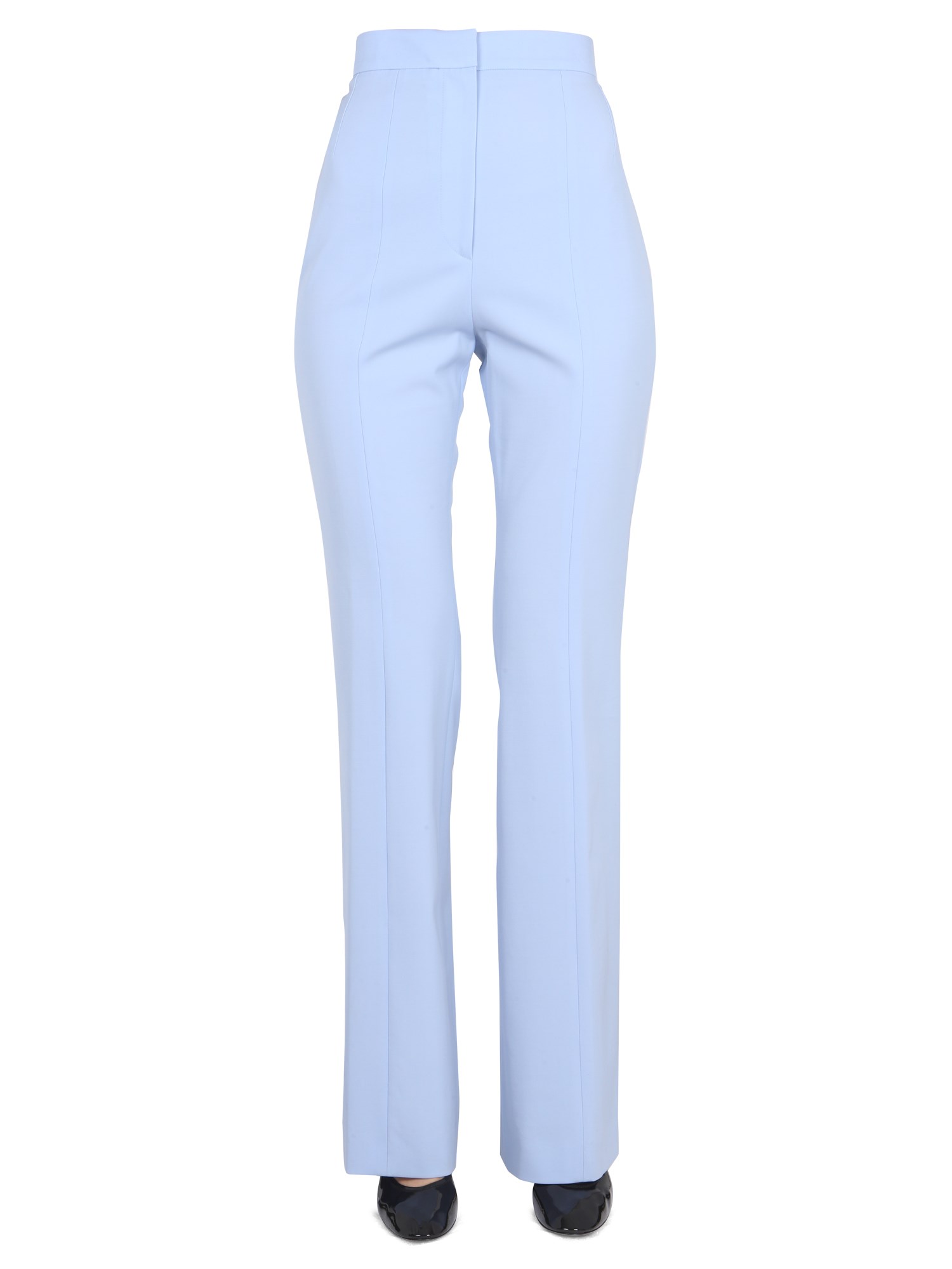 Shop Patou Wool Pants In Azure