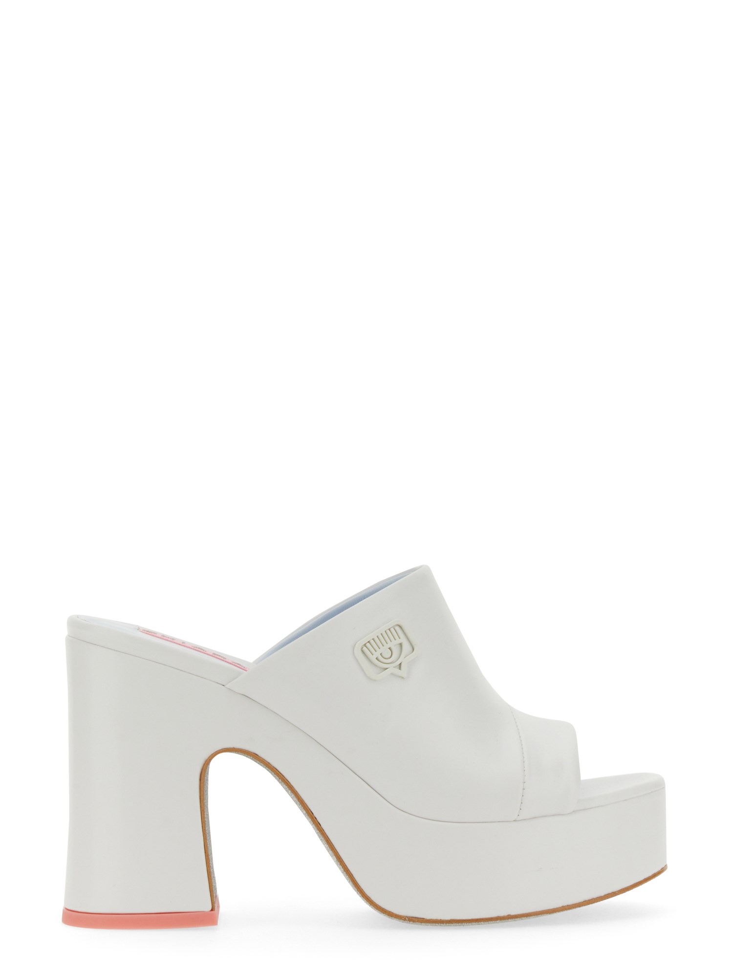 Shop Chiara Ferragni Eyelike Sandal In White