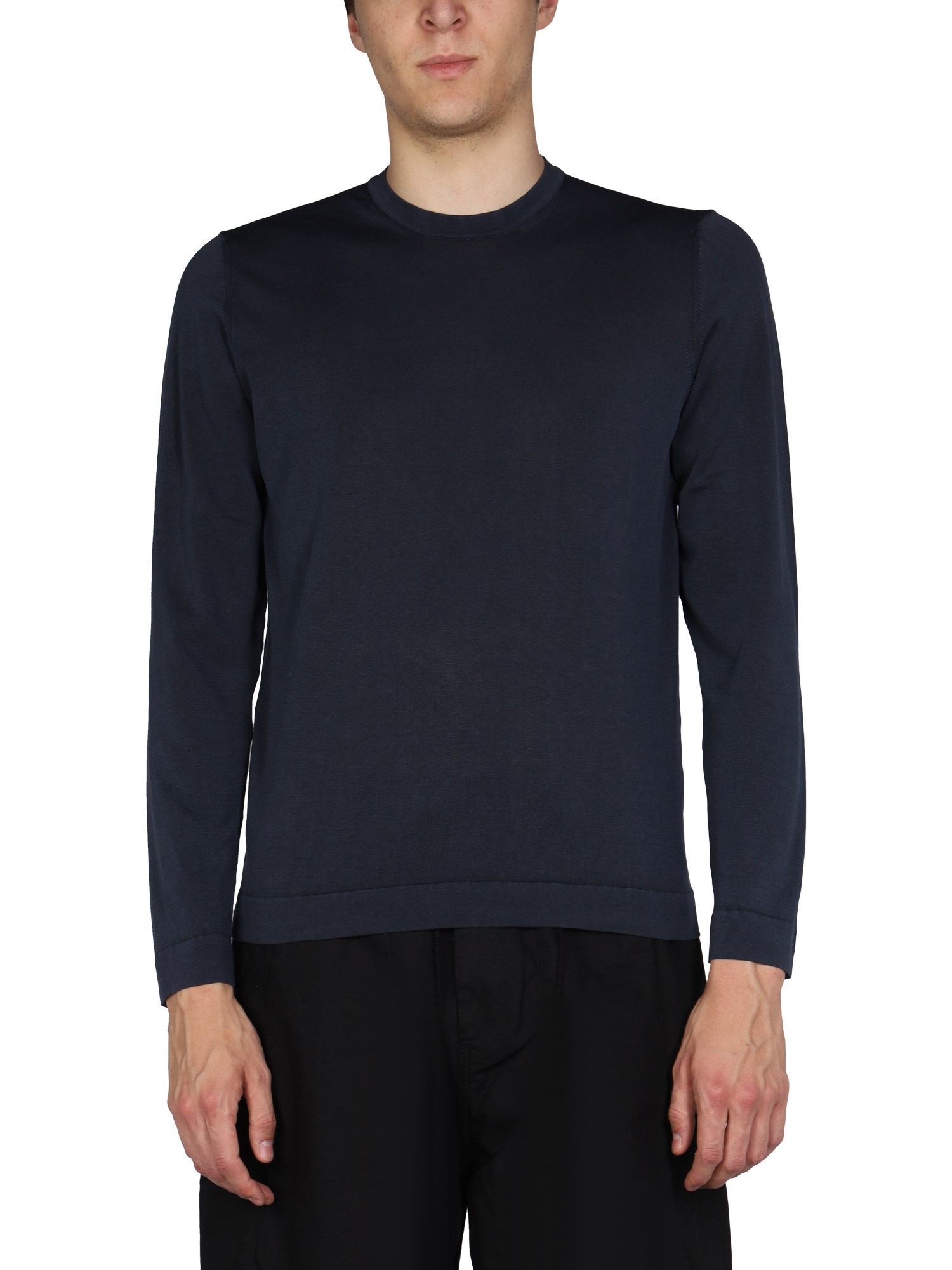 Shop Drumohr Cotton Jersey In Blue