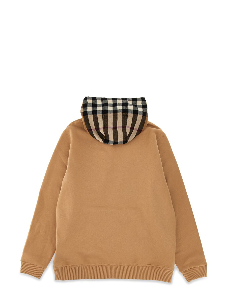 BURBERRY - COTTON HOODIE WITH LOGO - Eleonora Bonucci