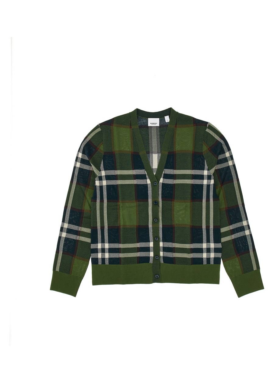 Burberry plaid hot sale cardigan