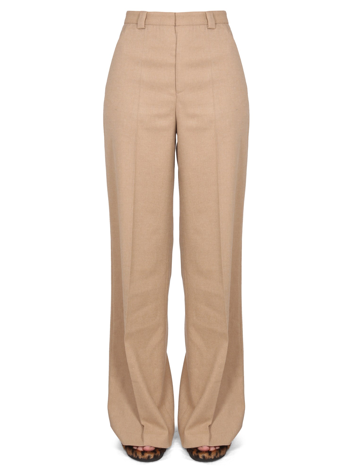 Shop Red Valentino Flared Pants In Beige