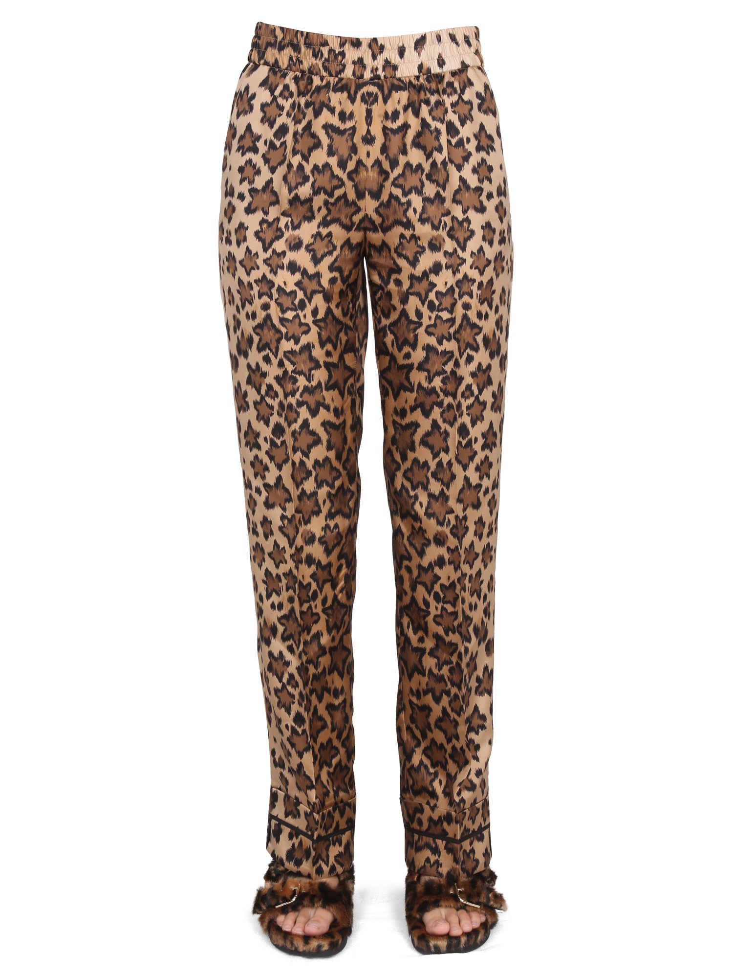 Red Valentino Leopard-print Side-pocket Trousers In Animal Print