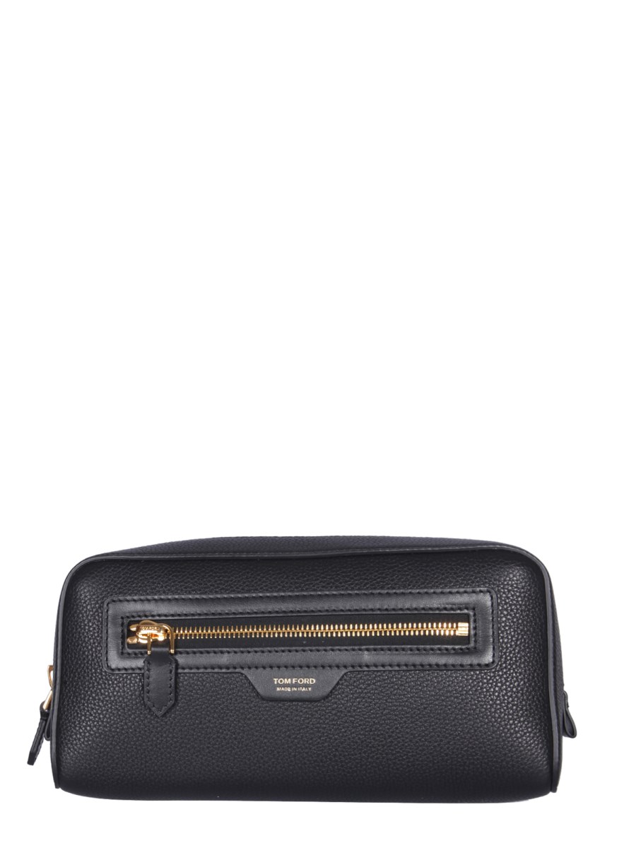 TOM FORD - LEATHER BEAUTY CASE WITH LOGO - Eleonora Bonucci