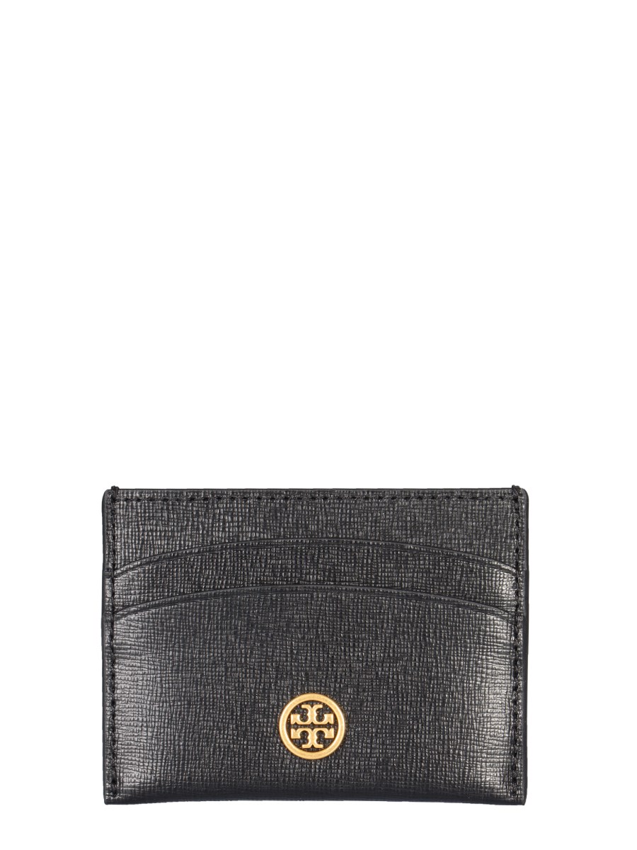 TORY BURCH - ROBINSON SAFFIANO LEATHER CARD HOLDER WITH LOGO - Eleonora  Bonucci