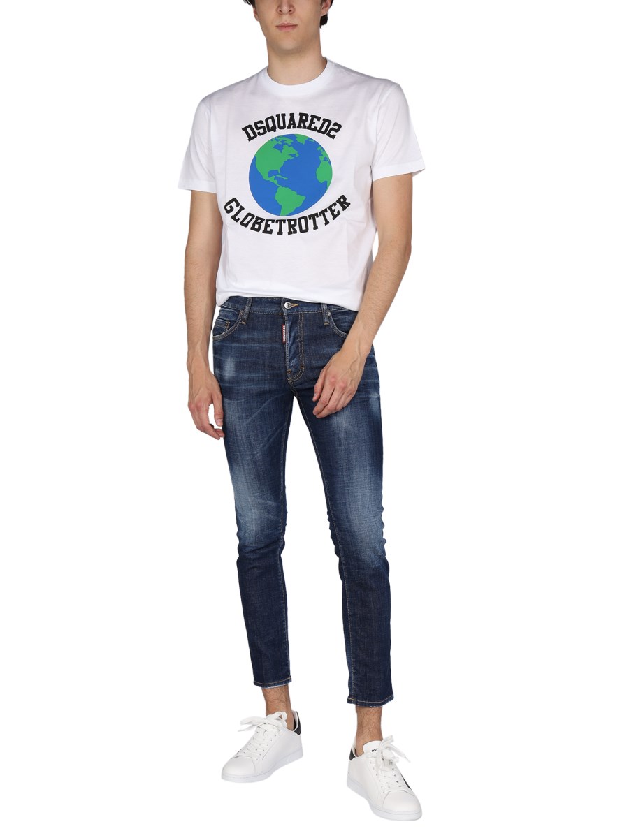 T-SHIRT GLOBETROTTER CON STAMPA 