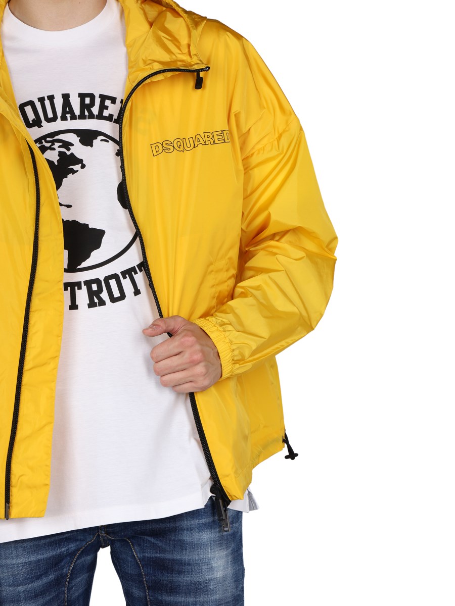 DSQUARED NYLON WINDBREAKER JACKET WITH LOGO Eleonora Bonucci