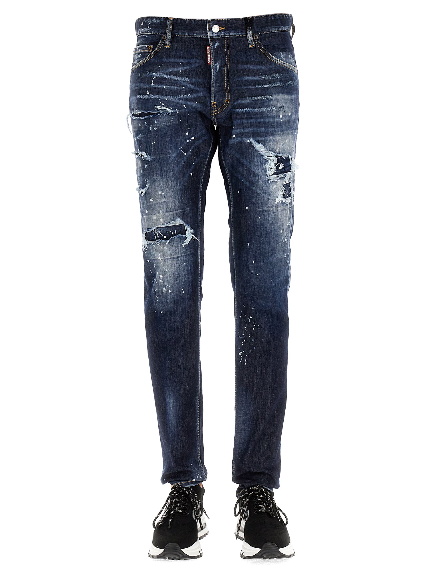 New#Dsquared2 Jeans men's elastic slim denim multi-craft icon QSD2 denim ## 
