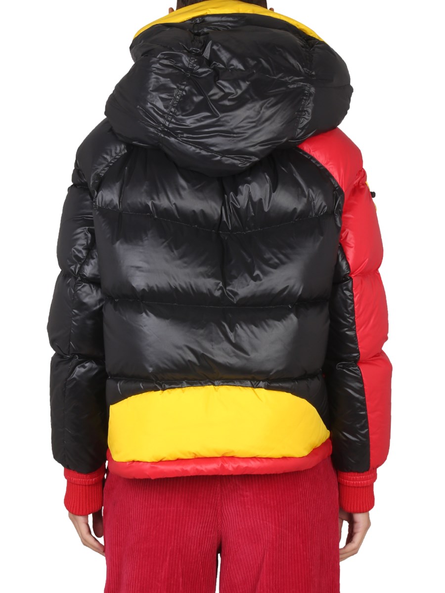 DSQUARED - MULTICOLOR QUILTED NYLON QUILTED STRIPED DOWN