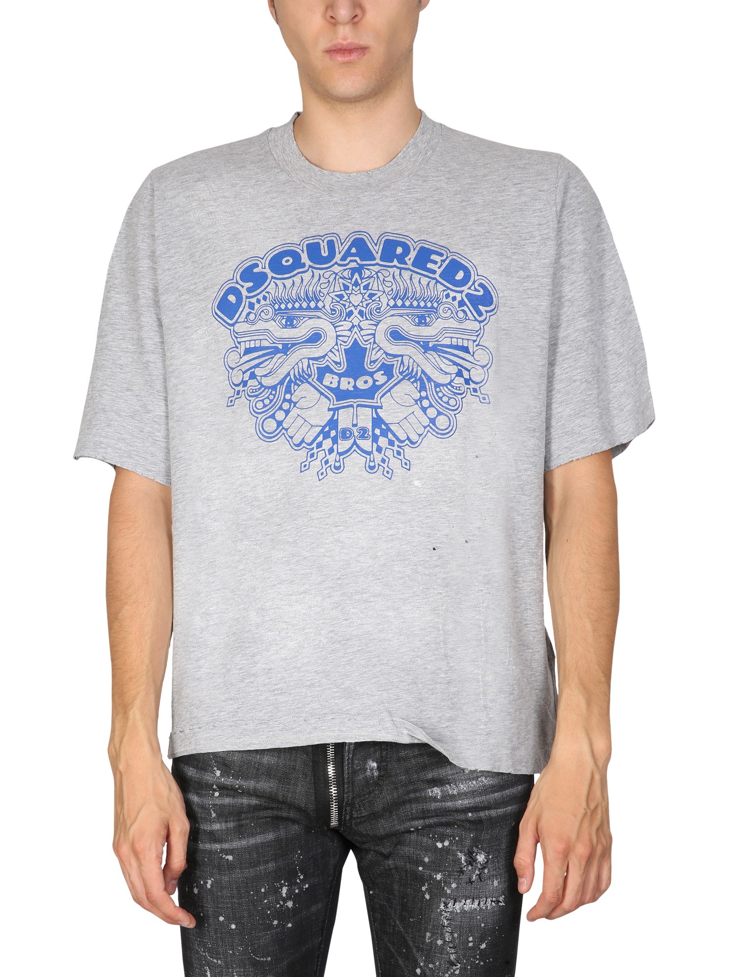 dsquared dragon bros football t-shirt