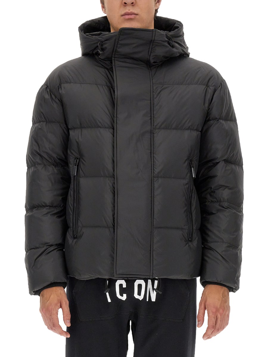 DSQUARED - NYLON DOWN JACKET WITH HOOD - Eleonora Bonucci