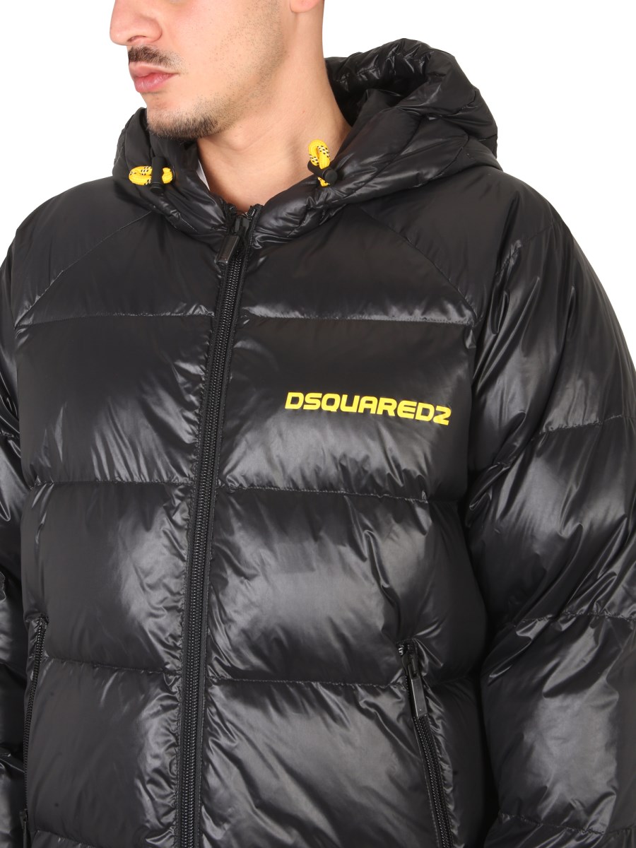 DSQUARED NYLON LOGO PRINT DOWN JACKET Eleonora Bonucci