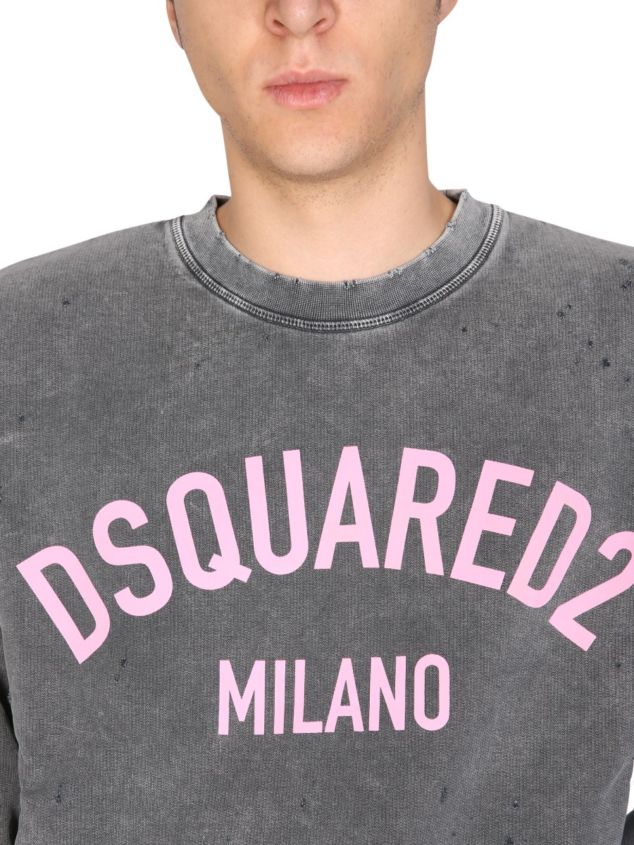 DSQUARED D2 MILANO COTTON SWEATSHIRT Eleonora Bonucci