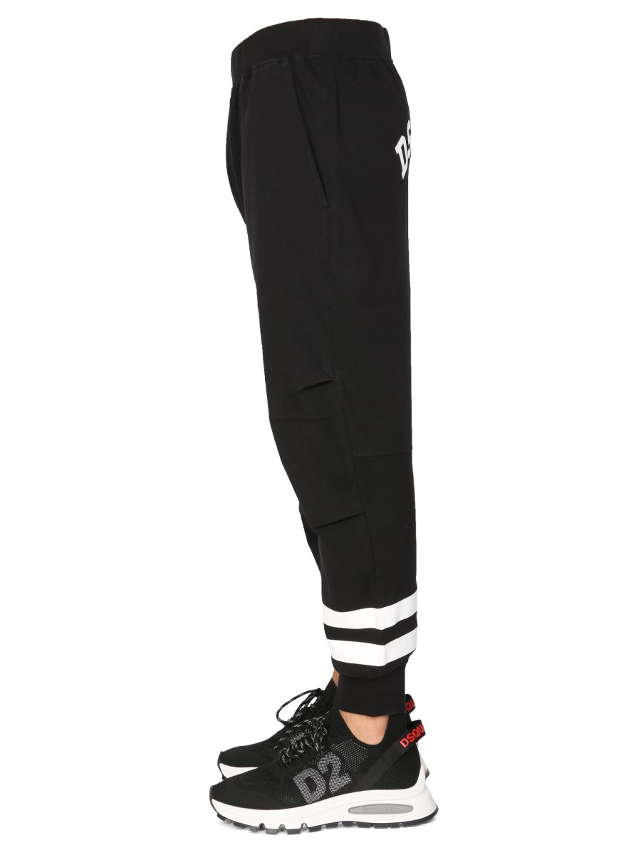 DSQUARED - D2 BROS COMBAT COTTON FLEECE JOGGER PANTS - Eleonora Bonucci