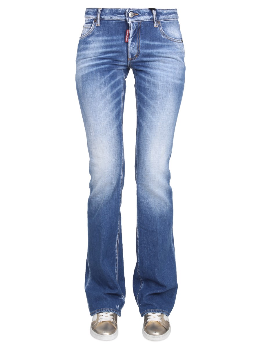 DSQUARED JEANS WIDE LEG IN DENIM