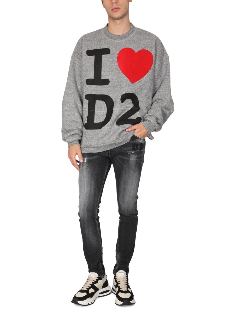 DSQUARED - D2 MILANO COTTON SWEATSHIRT - Eleonora Bonucci