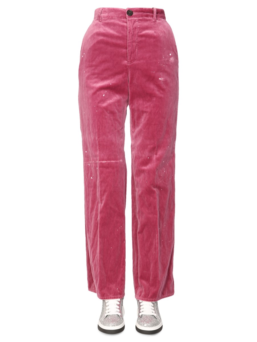 DSQUARED PANTALONE ROADIE IN VELLUTO DI COTONE