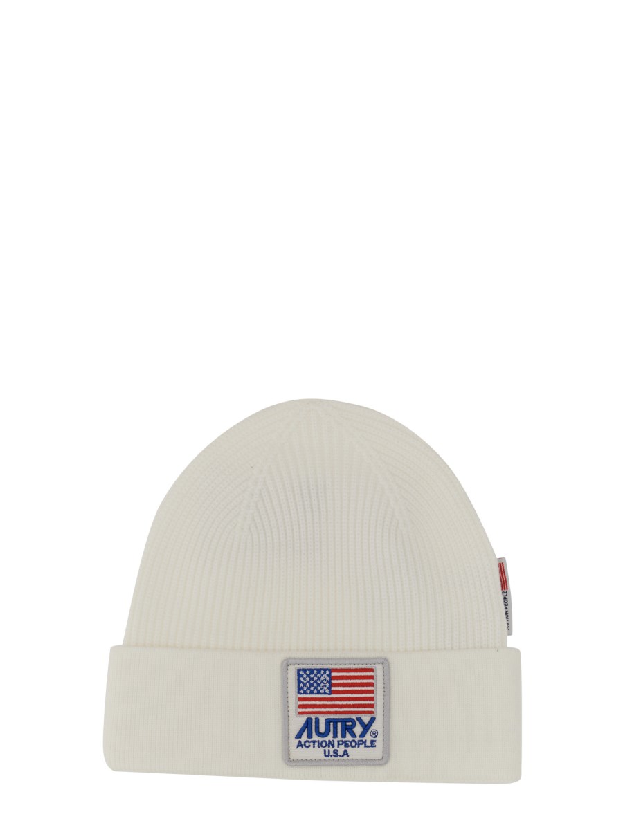 AUTRY - CAPPELLO BEANIE IN COTONE CON PATCH LOGO - Eleonora