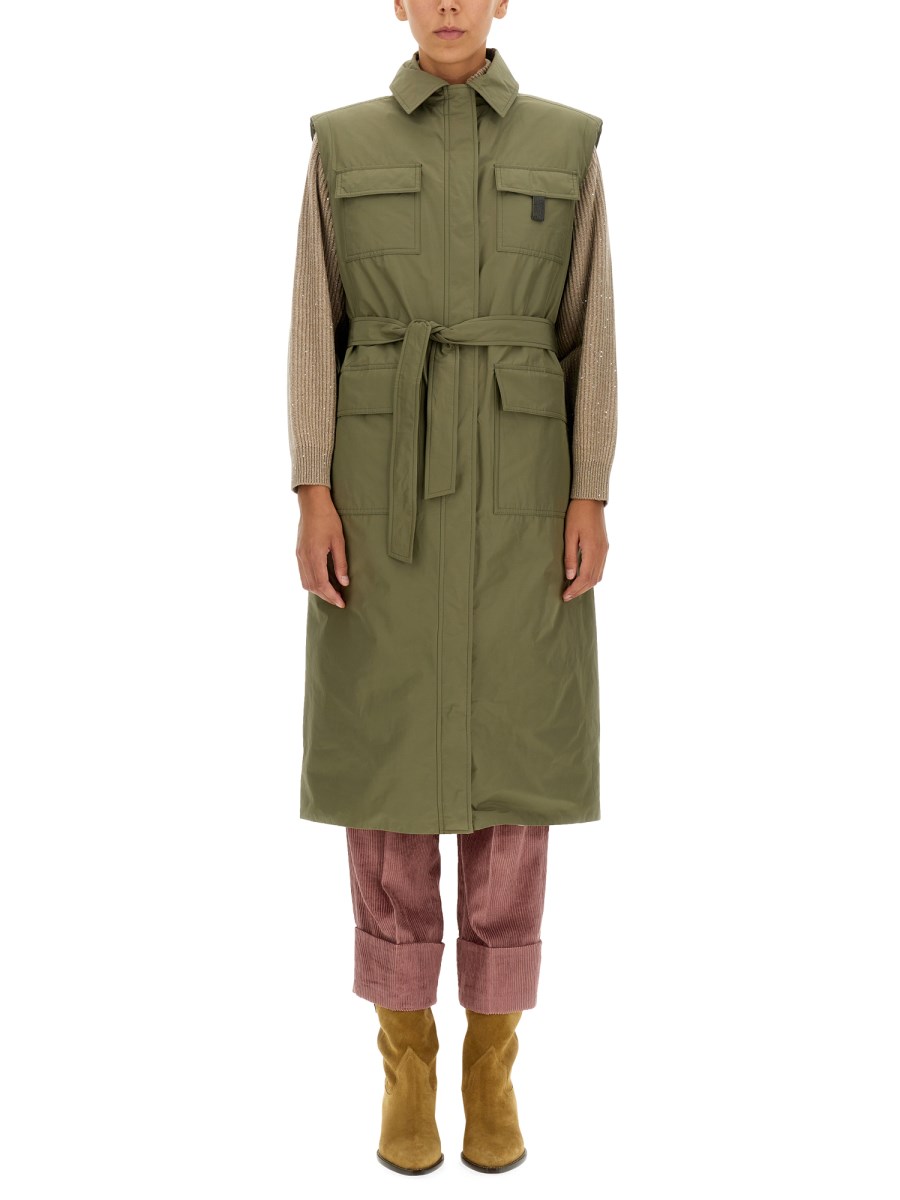 BRUNELLO CUCINELLI TRENCH IN TAFFETÀ IDROREPELLENTE