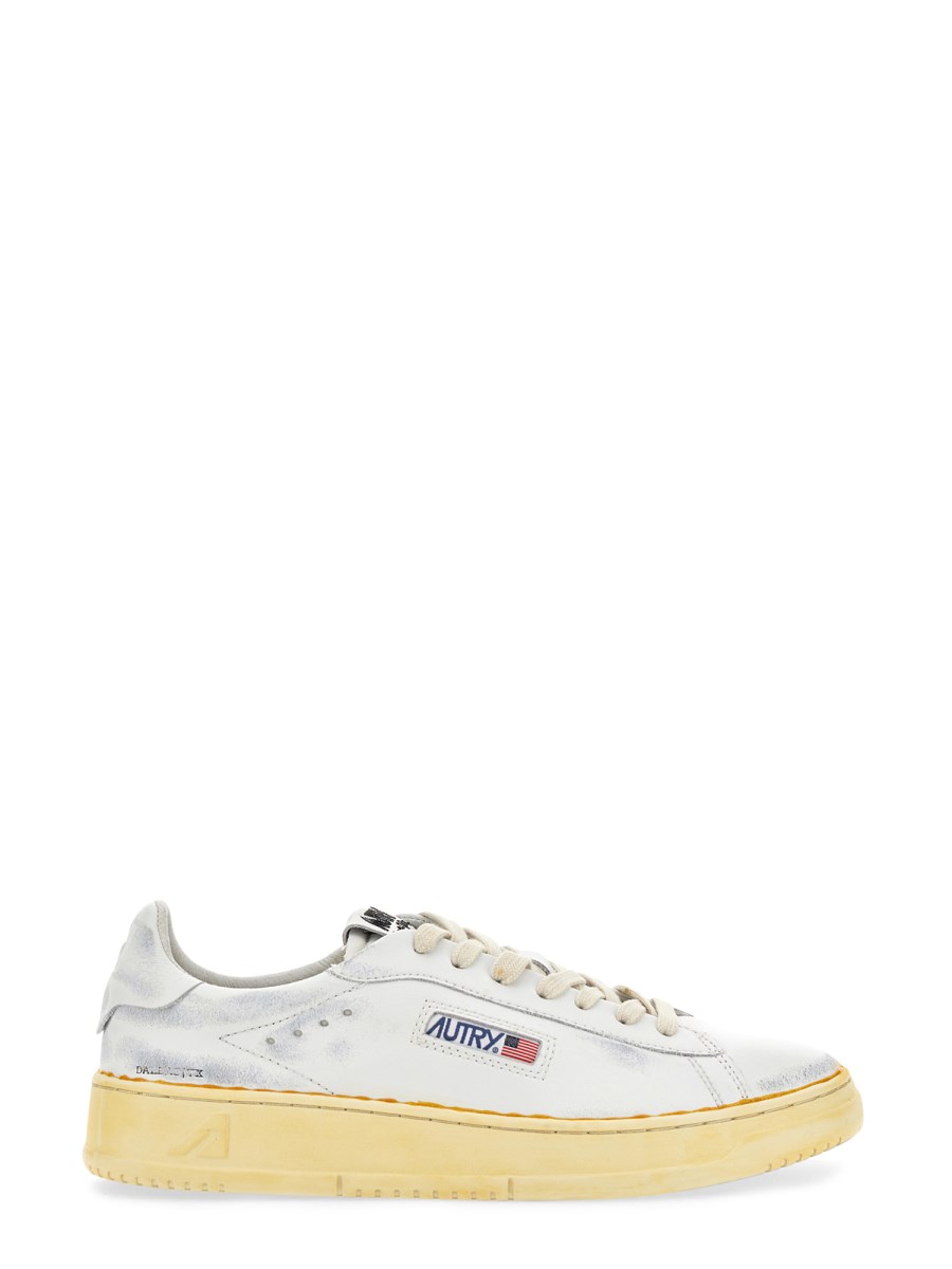 [AUTRY]★Dallas Super Vintage Low Leather Sneakers White★ AUTRY - DALLAS SUPER VINTAGE LOW LEATHER SNEAKERS WHITE