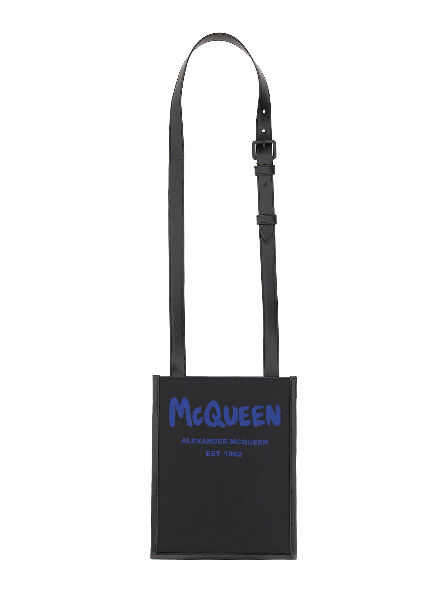 alexander mcqueen smartphone bag with graffiti logo