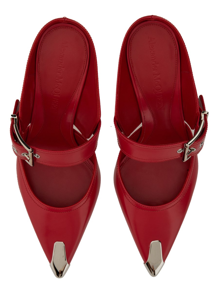 ALEXANDER McQUEEN - PUNK SANDALS WITH LEATHER BUCKLE