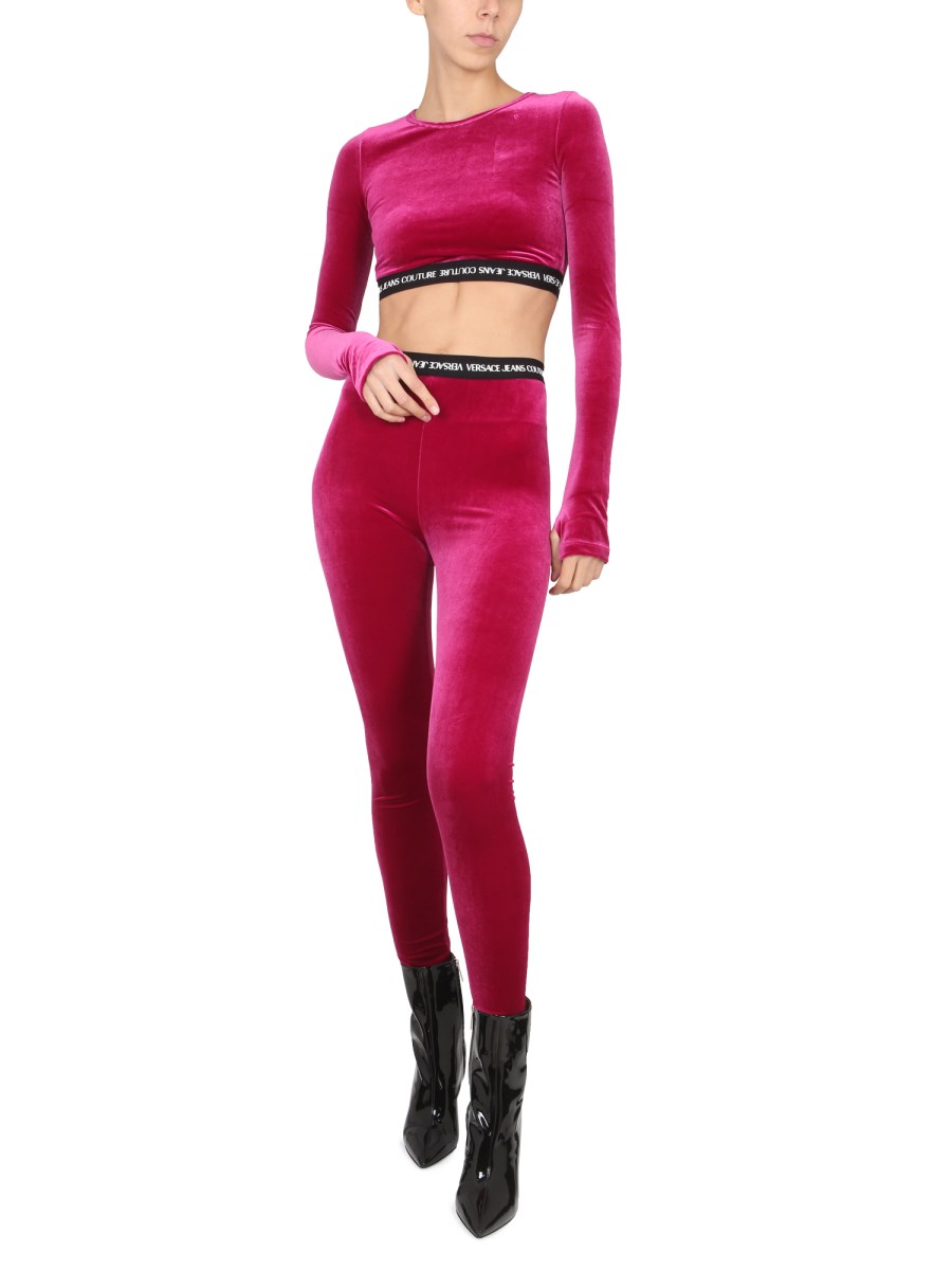 VERSACE JEANS COUTURE - LEGGINGS WITH LOGO BAND - Eleonora Bonucci